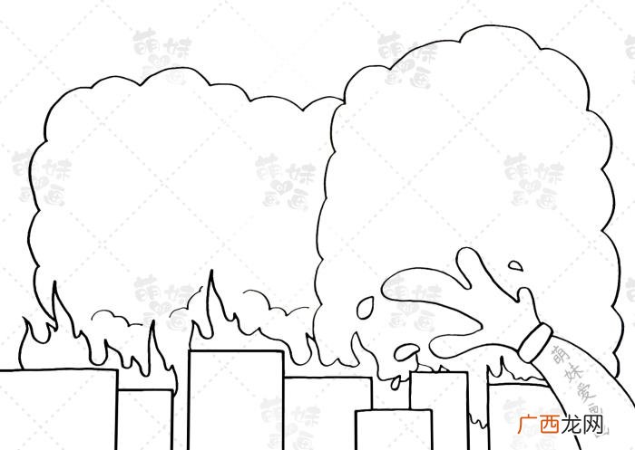 简笔画大全，含文字内容的消防手抄报及简笔画合集