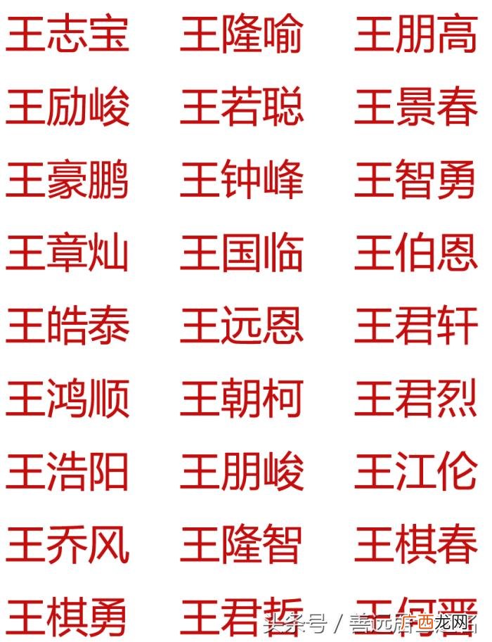 王姓的名字，王姓宝宝起名大全--王姓男孩女孩起名宝典