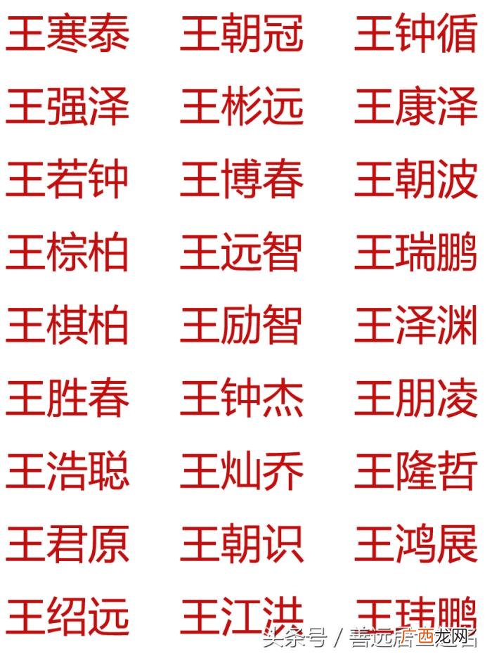 王姓的名字，王姓宝宝起名大全--王姓男孩女孩起名宝典