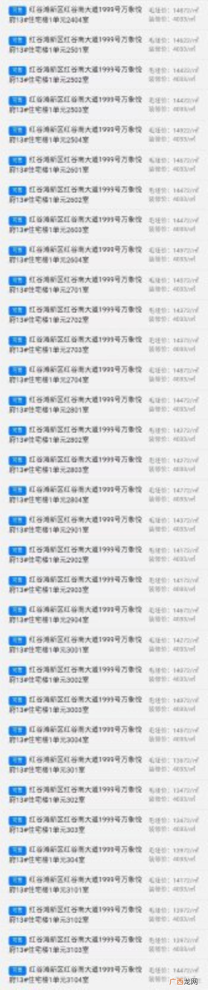 万象城悦府,华润万象城悦府5栋楼一房一价表出炉