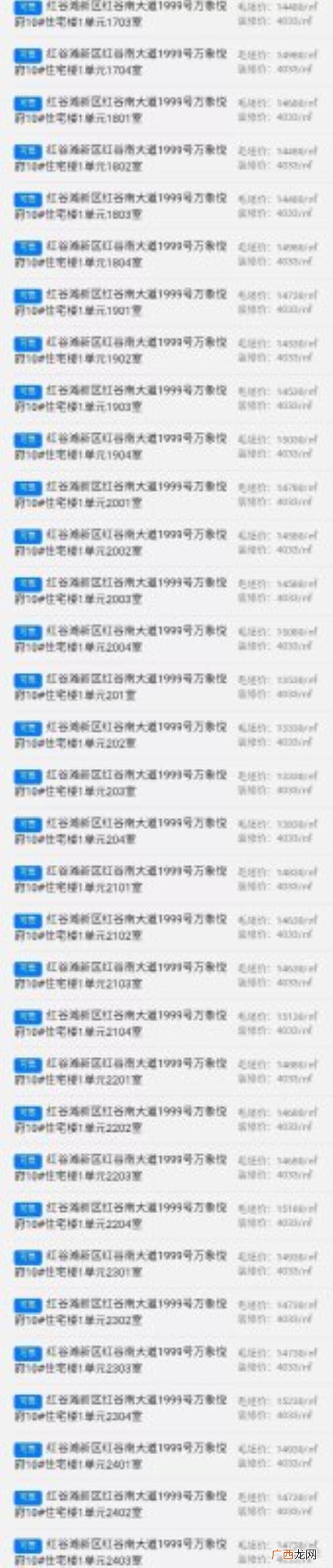 万象城悦府,华润万象城悦府5栋楼一房一价表出炉