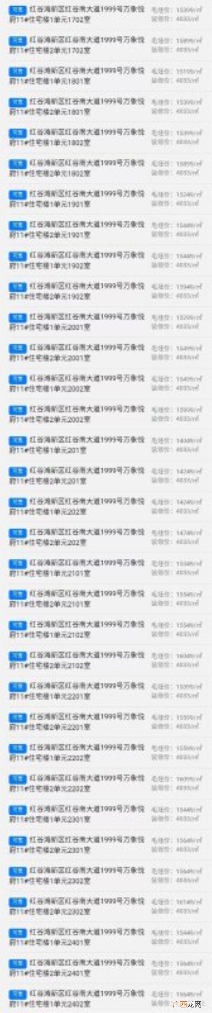 万象城悦府,华润万象城悦府5栋楼一房一价表出炉
