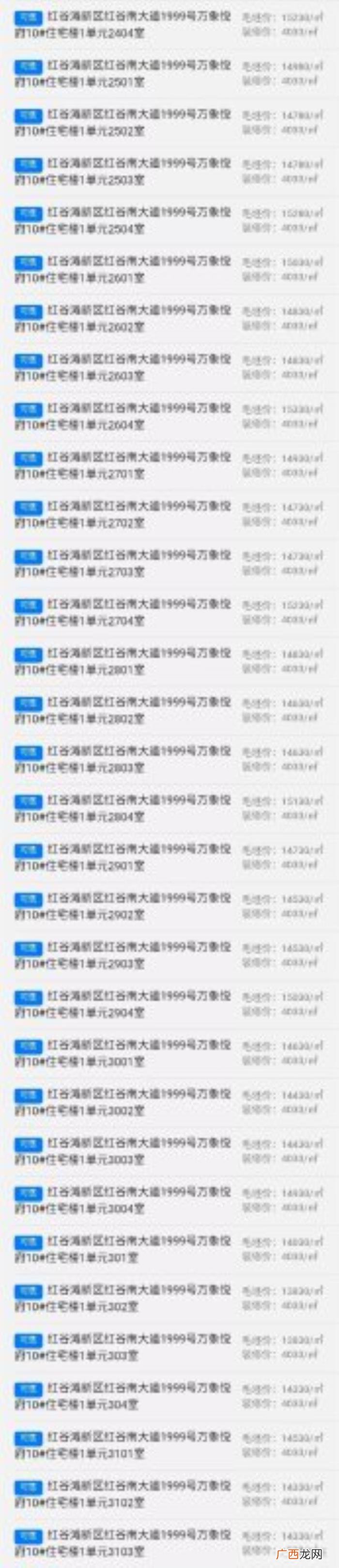 万象城悦府,华润万象城悦府5栋楼一房一价表出炉