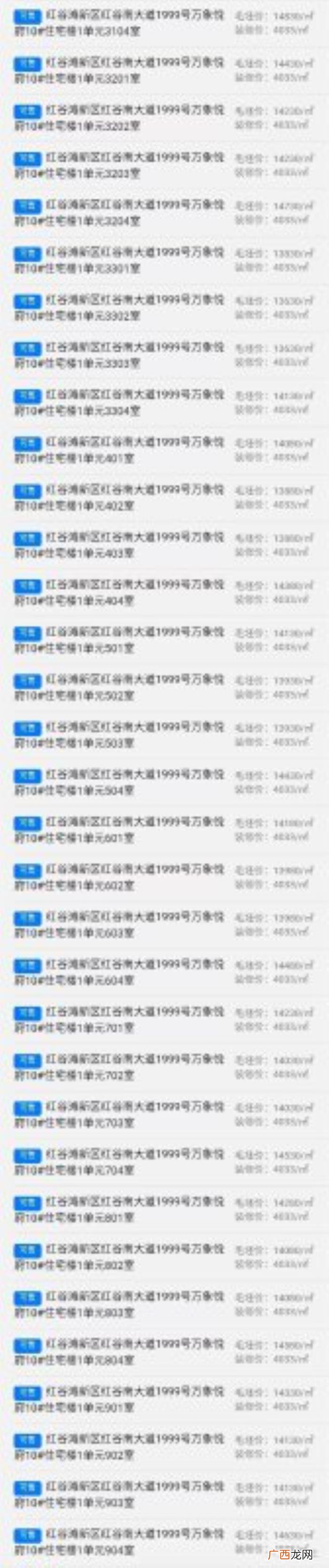 万象城悦府,华润万象城悦府5栋楼一房一价表出炉