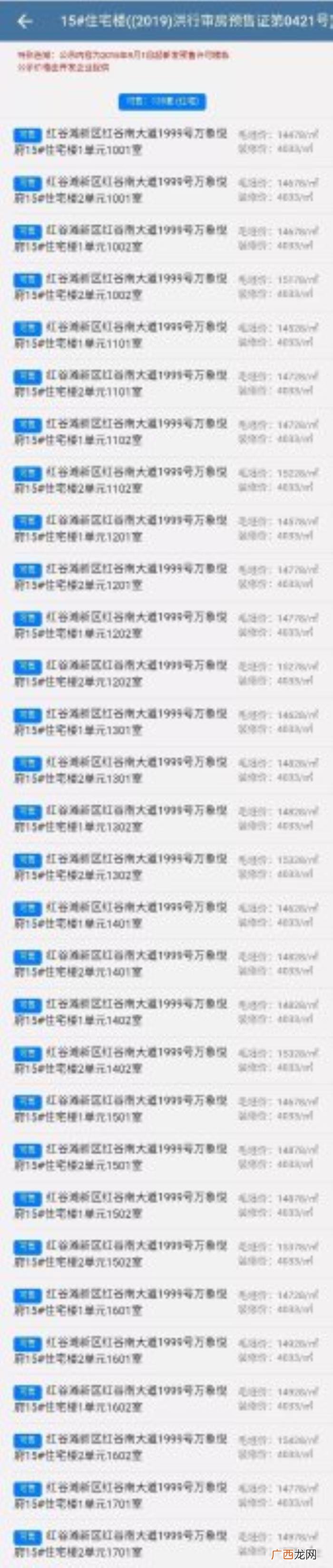 万象城悦府,华润万象城悦府5栋楼一房一价表出炉