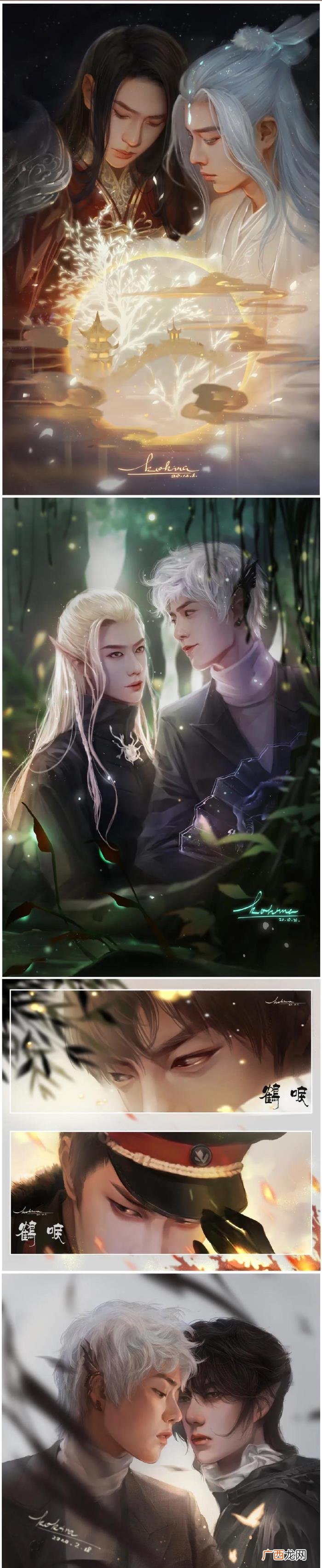 手绘王一博，关于肖战和王一博精美手绘插画画师