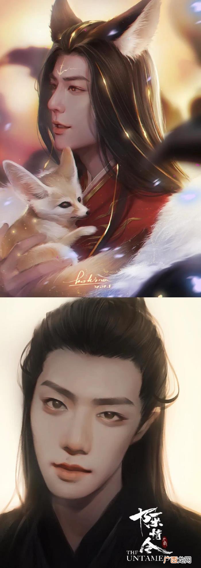 手绘王一博，关于肖战和王一博精美手绘插画画师