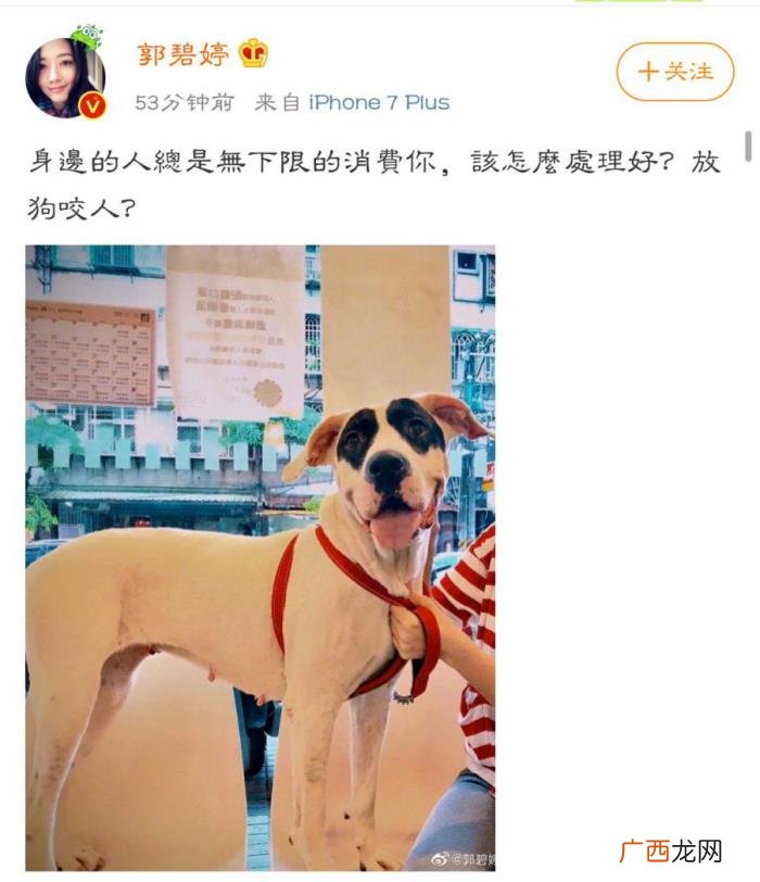 郭碧婷发文，郭碧婷发文称总是被身边人无下限消费