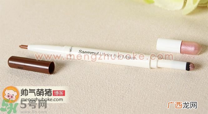 The saem得鲜双头卧蚕笔真假辨别对比图