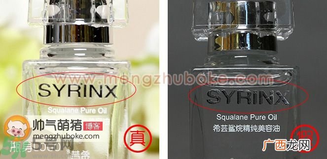 希芸角鲨烷美容油真假鉴别图对比
