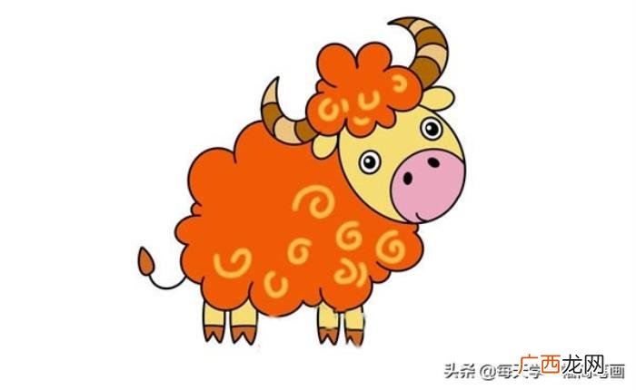 画牛简笔画，每天学一幅简笔画--卡通牛的画法简笔画图片