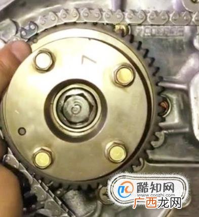 尼桑天籁2.3发动机正时链条标记