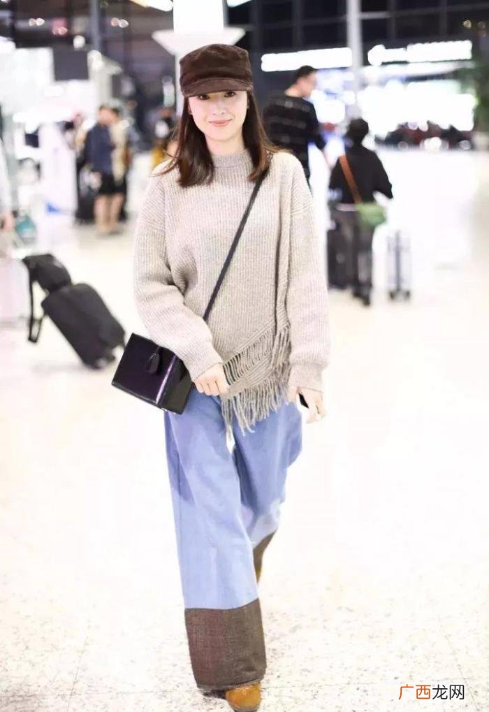 唐嫣和倪妮，看见唐嫣和倪妮穿阔腿裤搭毛衣这么美腻