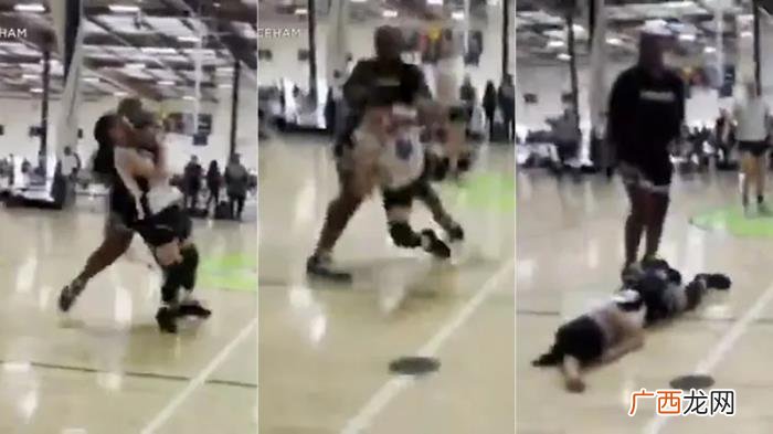 女生打篮球，非裔女生一拳把华裔女生打到脑震荡