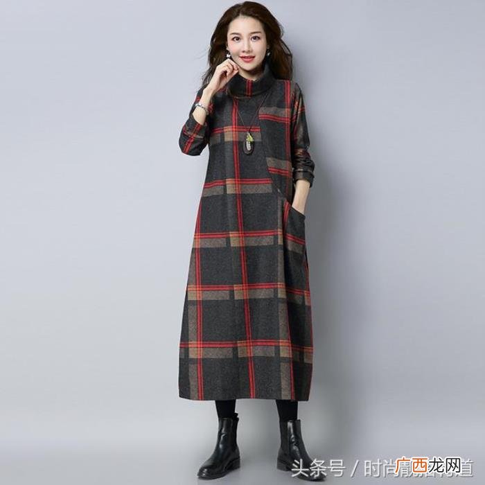 民族风冬装，这几款冬装复古民族风棉麻连衣裙优雅大气