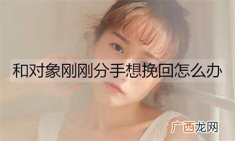 和对象刚刚分手想挽回怎么办？