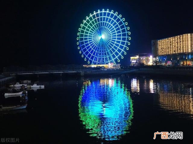 大海图片夜景真实照片 海边城市图