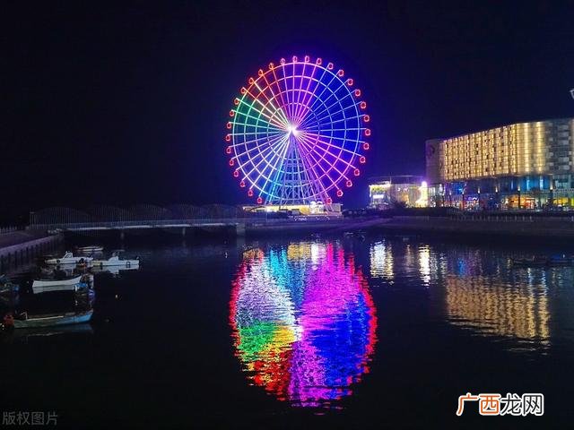 大海图片夜景真实照片 海边城市图