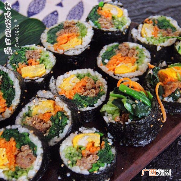 韩国紫菜包饭种类 紫菜包饭菜单