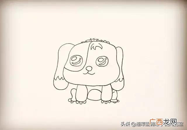 卡通画简笔画,小狗创业卡通画