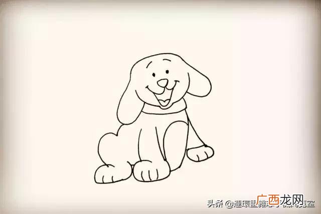 卡通画简笔画,小狗创业卡通画