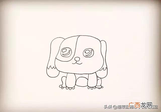 卡通画简笔画,小狗创业卡通画