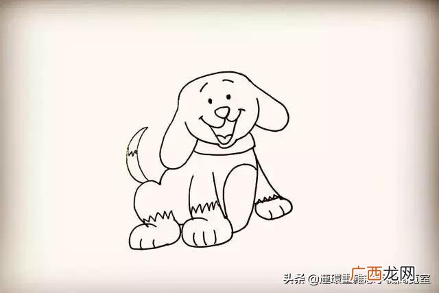卡通画简笔画,小狗创业卡通画
