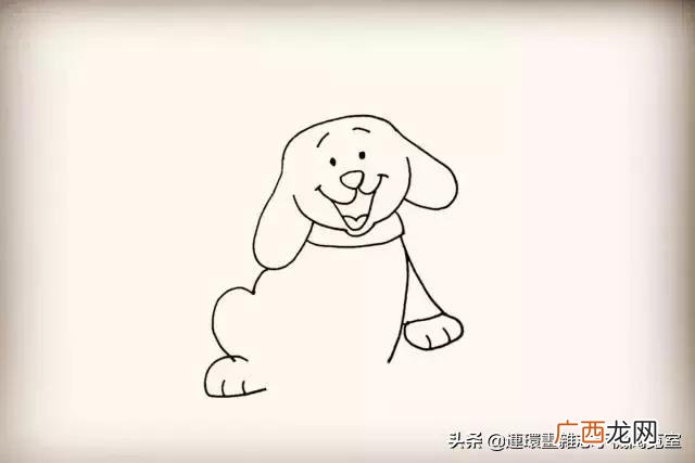 卡通画简笔画,小狗创业卡通画