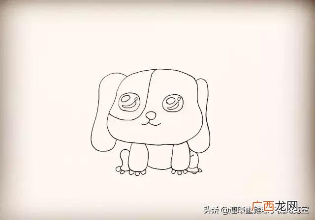卡通画简笔画,小狗创业卡通画