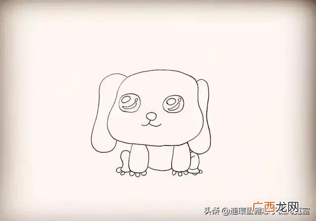 卡通画简笔画,小狗创业卡通画