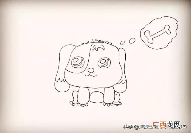 卡通画简笔画,小狗创业卡通画