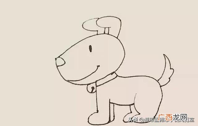 卡通画简笔画,小狗创业卡通画