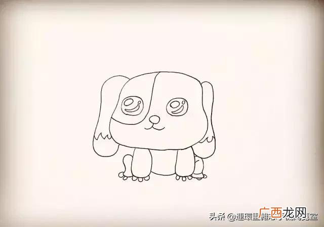 卡通画简笔画,小狗创业卡通画