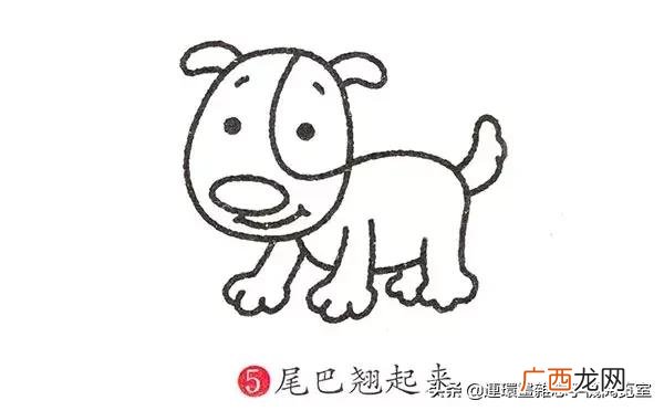 卡通画简笔画,小狗创业卡通画