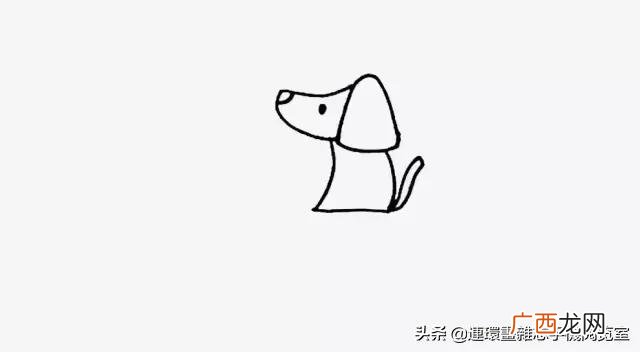 卡通画简笔画,小狗创业卡通画