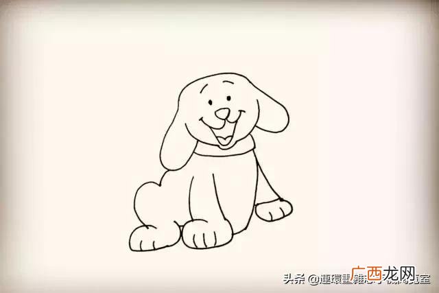 卡通画简笔画,小狗创业卡通画