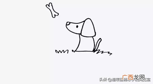 卡通画简笔画,小狗创业卡通画
