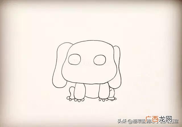 卡通画简笔画,小狗创业卡通画