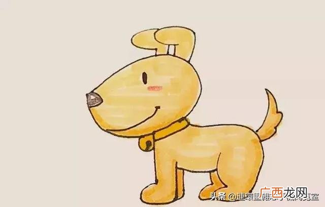 卡通画简笔画,小狗创业卡通画