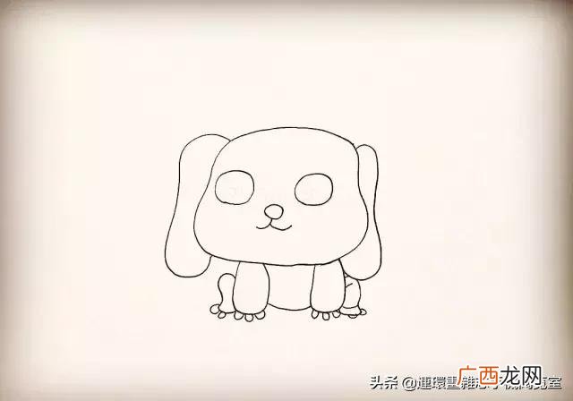 卡通画简笔画,小狗创业卡通画