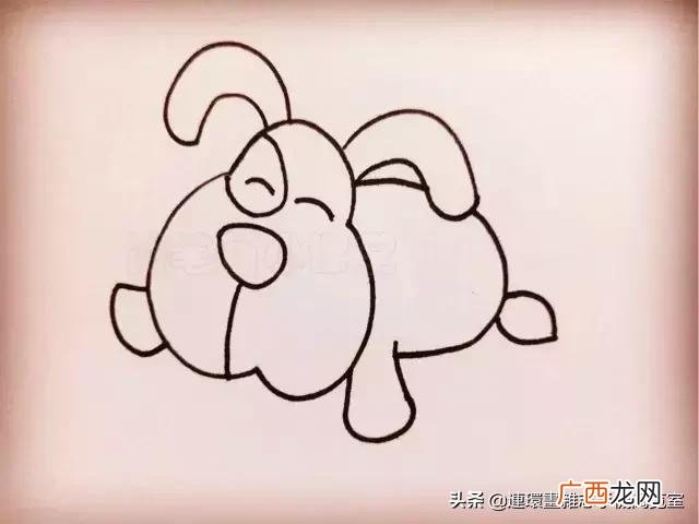 卡通画简笔画,小狗创业卡通画