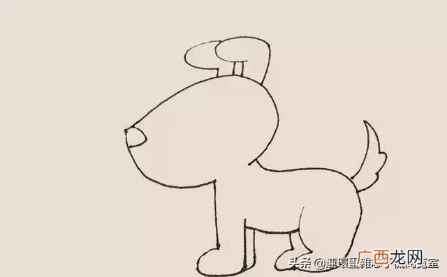卡通画简笔画,小狗创业卡通画