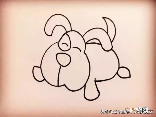卡通画简笔画,小狗创业卡通画