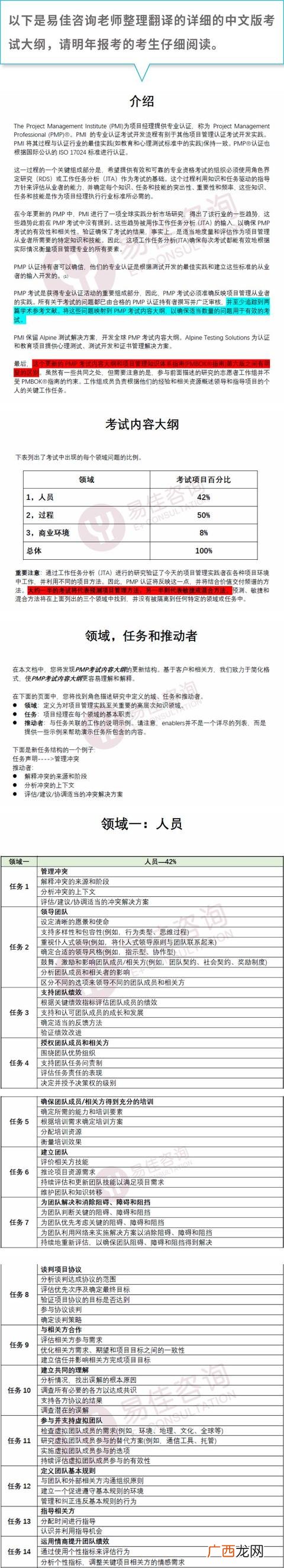 PMP考试大纲,pmp新版考试大纲