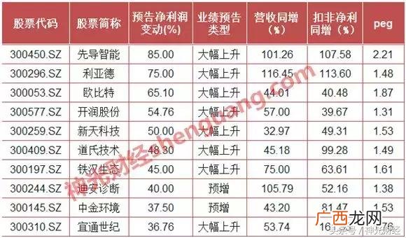 大盘白马股一览表 业绩最好的创业板股票