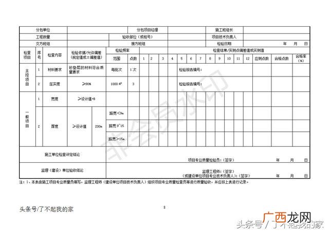 市政工程概况表模板,市政工程概况表填写范例