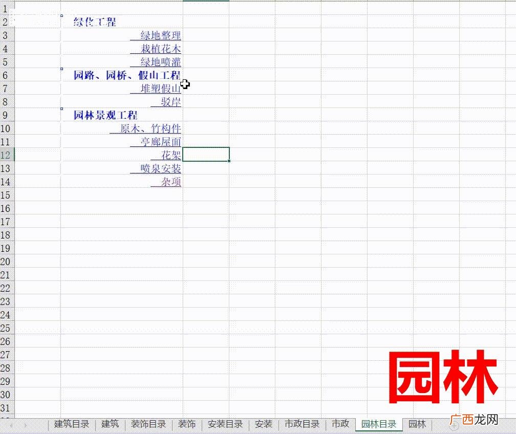 市政工程项目划分样板,市政园林工程项目划分